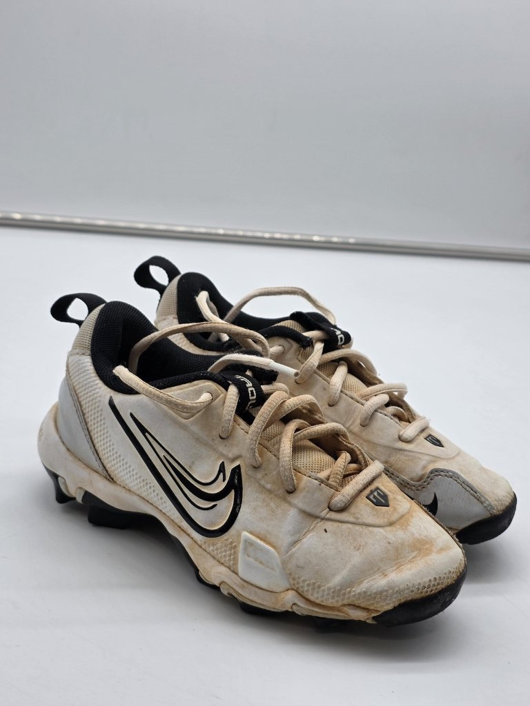 Nike Trout Fastflex Shoes Cleats Kids Size 13c White Baseball Damage Fb9731-100